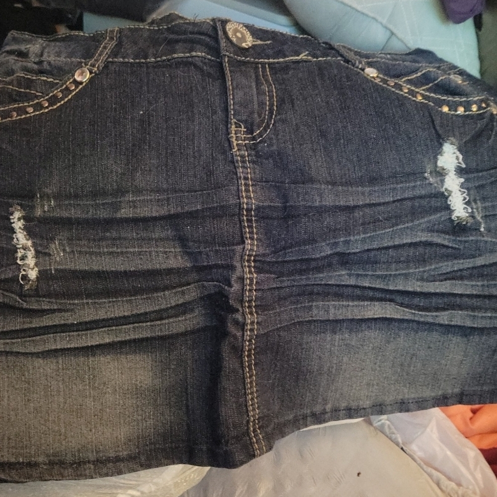 Almost Famous Dark Blue Mini Skirt